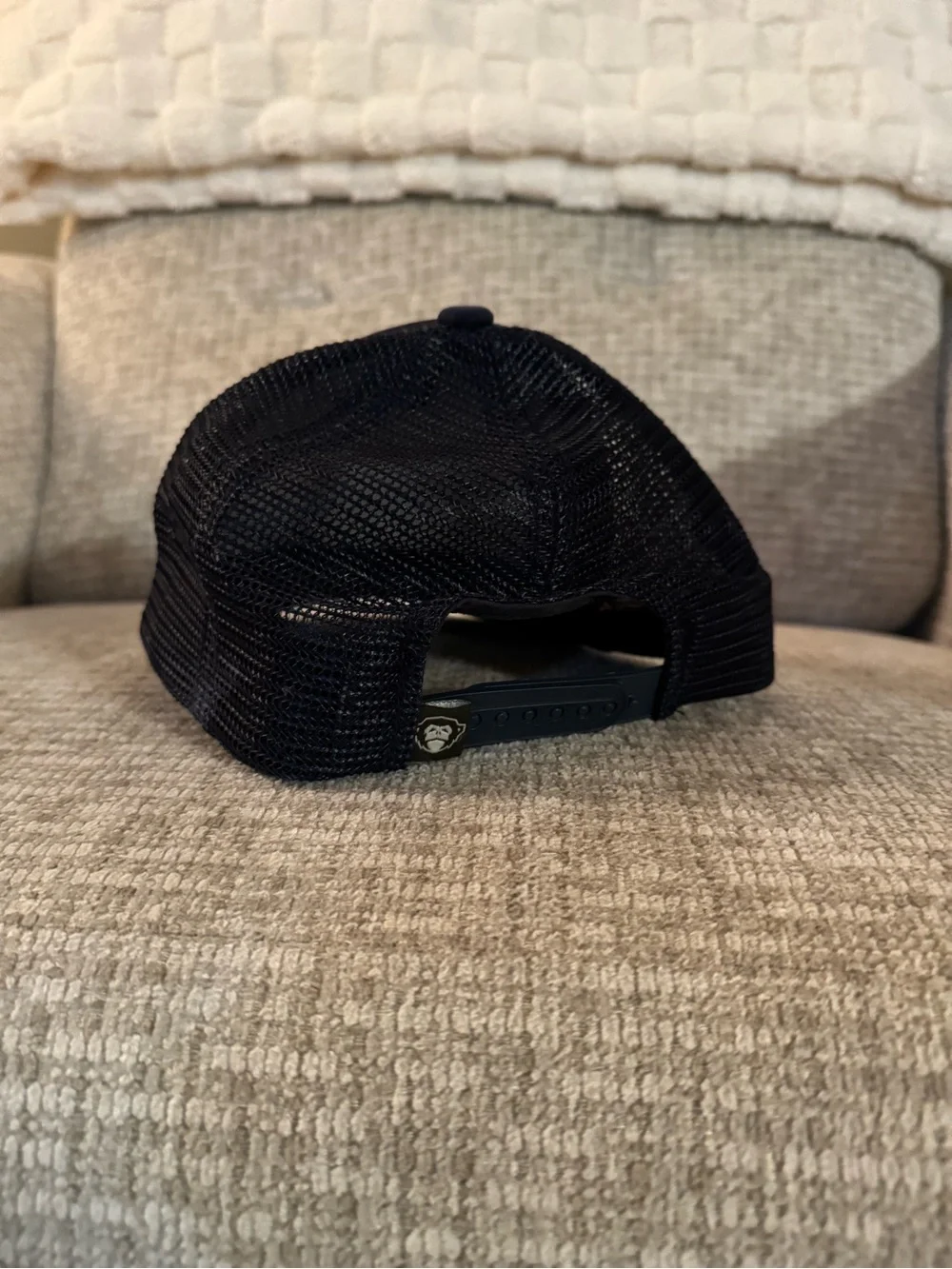 Howler Brothers Navy Mesh Trucker Cap with Multicolor Leaf Motif